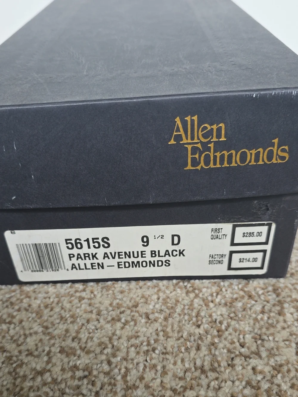 Allen Edmonds Shoes - Park Avenue Black - Size 9.5